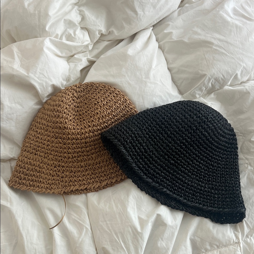 Straw bucket hats